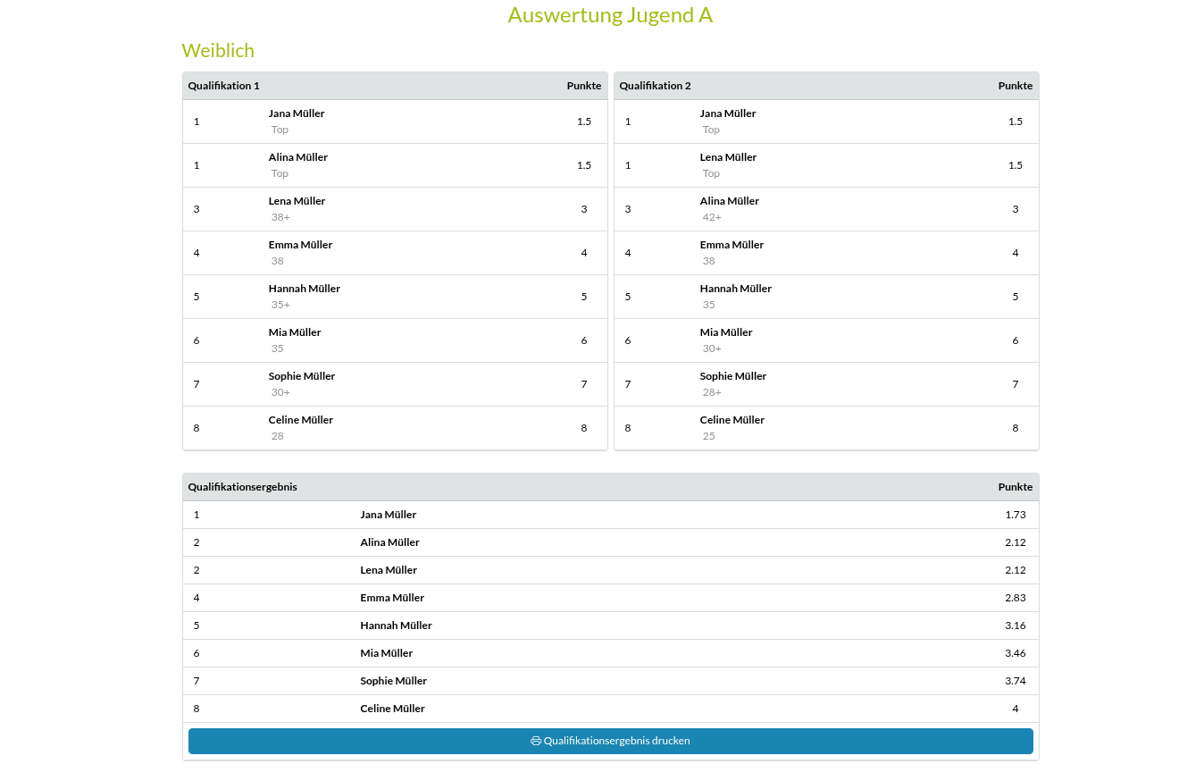 Lead Qualifikations-Auswertung